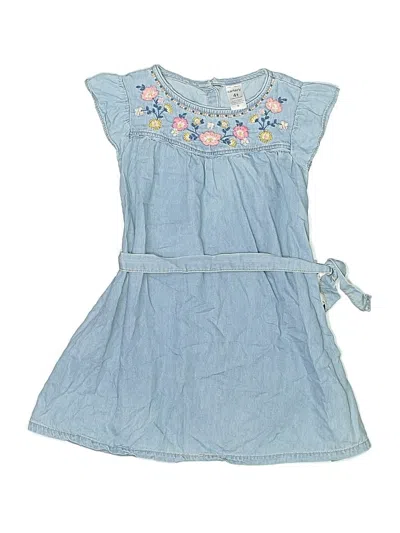 Pre-owned Carter's Kids' Dress In Blue