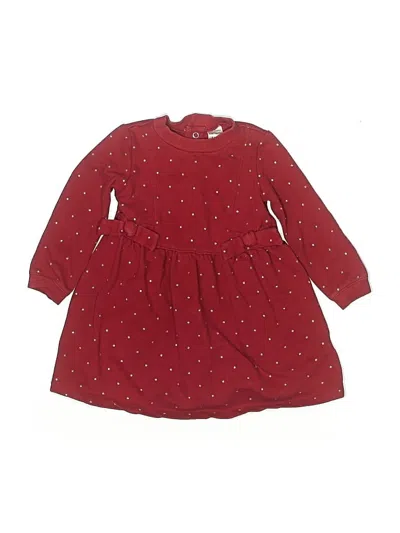 Pre-owned Carter's Kids' Dress In Burgundy