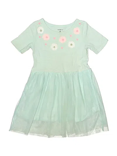 Pre-owned Carter's Kids' Dress In Green