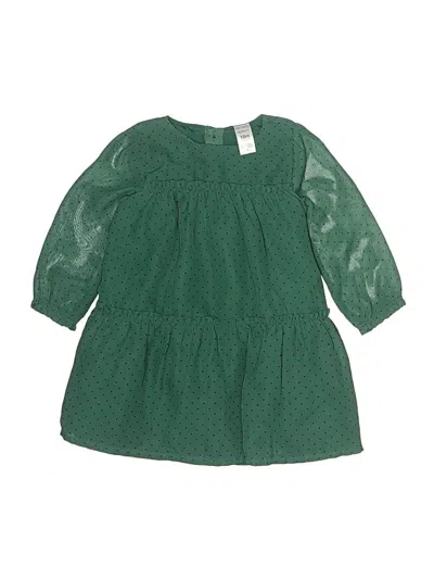 Pre-owned Carter's Kids' Dress In Green