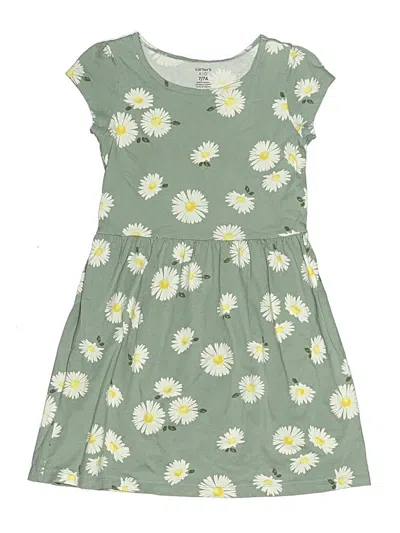 Pre-owned Carter's Kids' Dress In Green