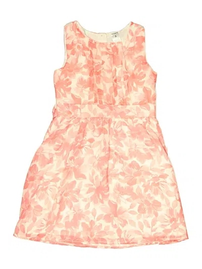 Pre-owned Carter's Kids' Dress In Orange
