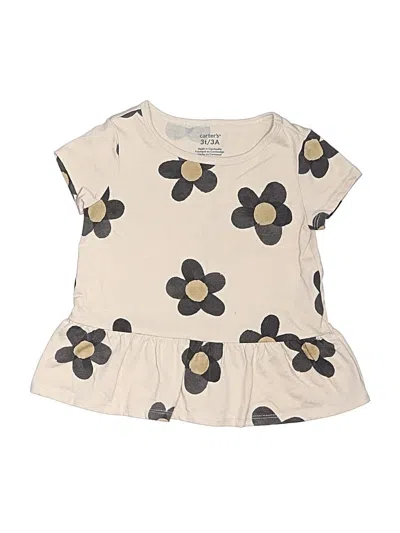 Pre-owned Carter's Kids' Dress In Tan