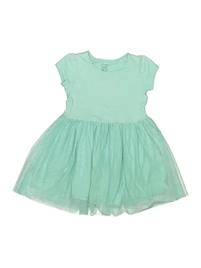 Pre-owned Carter's Kids' Dress In Teal