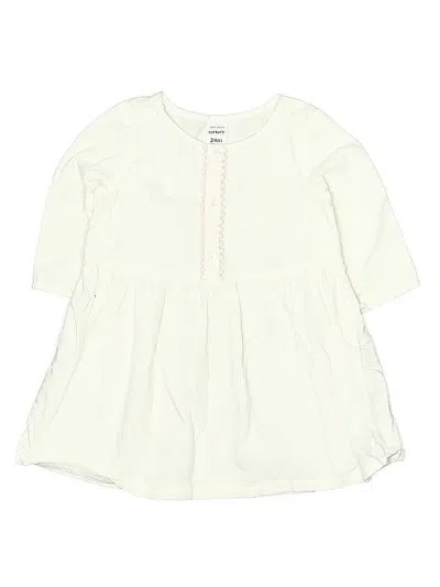 Pre-owned Carter's Kids' Dress In White