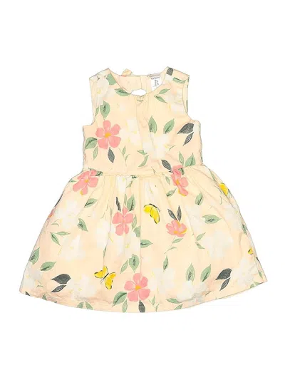 Pre-owned Carter's Kids' Dress In Yellow