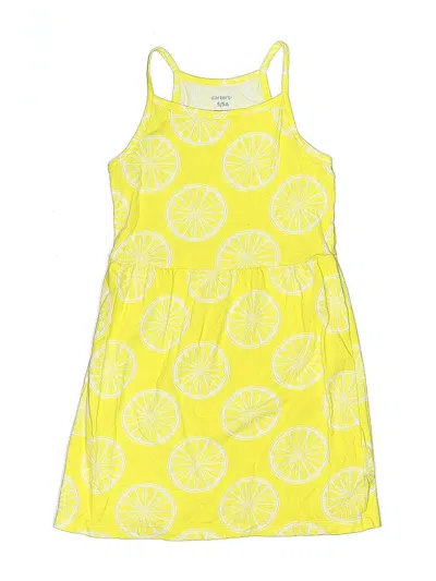 Pre-owned Carter's Kids' Dress In Yellow