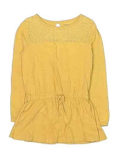 Pre-owned Carter's Kids' Dress In Yellow