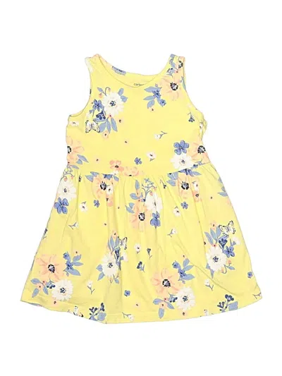 Pre-owned Carter's Kids' Dress In Yellow