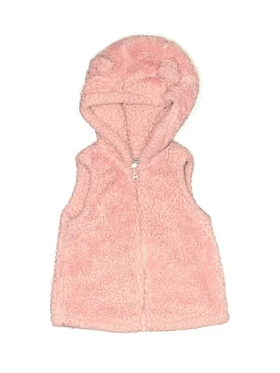Pre-owned Carter's Babies' Faux Fur Vest In Pink