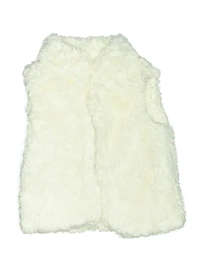 Pre-owned Carter's Kids' Faux Fur Vest In White