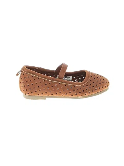 Pre-owned Carter's Kids' Flats In Brown
