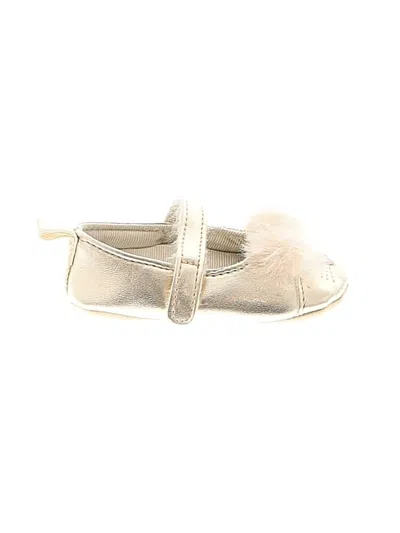 Pre-owned Carter's Babies' Flats In Gold