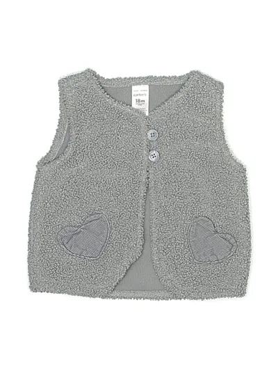 Pre-owned Carter's Kids' Fleece Jacket In Gray