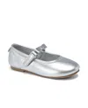 Carter's Girls 4-12 Louisa Slip-on Ballerina Shoes In Silver