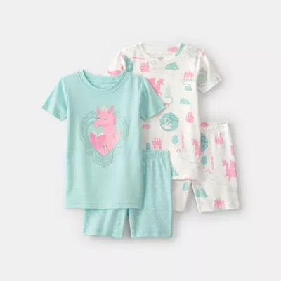Carter's Babies' Girls 4-pc. Pajama Set In Multi