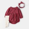 Carter's Girls Long Sleeve Bodysuit In Burgundy
