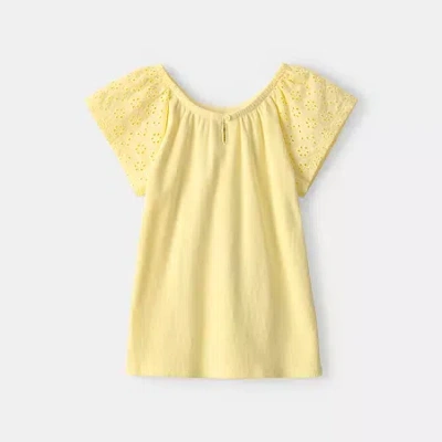 Carter's Kids' Girls Round Neck Short Sleeve Blouse In Multi