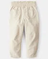 Carter's Girls Toddler 2t-5t Heart Pocket Barrel Elastic Waistband Pants In Neutral