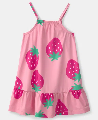 Carter's Babies' Girls' Toddler 2t-5t Strawberry Swim Dress In Multi