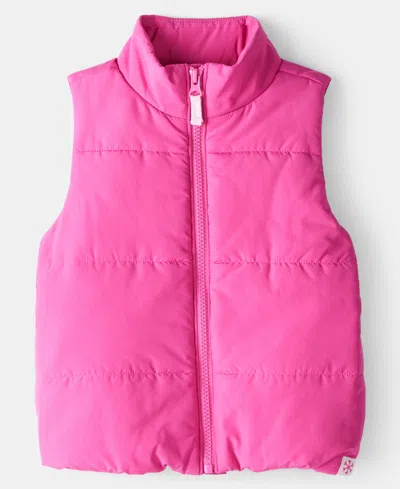 Carter's Babies' Girls Toddler 2t-5t Sleeveless Vest Puffer In Neutral