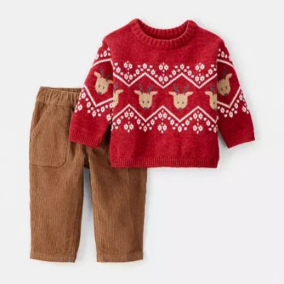 Carter's Holiday Baby Boys 2-pc. Pant Set In Red