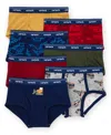 Carter's Little And Big Boys 7- Pack Construction-themed Briefs In Multi