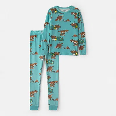Carter's Little & Big Kid Boys Crew Neck Long Sleeve 2-pc. Pajama Set In Green