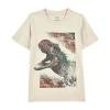 Carter's Little & Big Kid Boys Crew Neck Short Sleeve Regular Fit Graphic T-shirt In Neutral