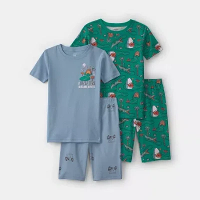 Carter's Little & Big Kid Boys Pajama Set In Green