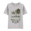 Carter's Little & Big Kid Boys Round Neck Short Sleeve Regular Fit Graphic T-shirt In Gray
