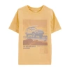 Carter's Little & Big Kid Boys Round Neck Short Sleeve Regular Fit Graphic T-shirt In Gold