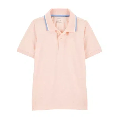 Carter's Little & Big Kid Boys Short Sleeve Regular Fit Polo Shirt In Blue