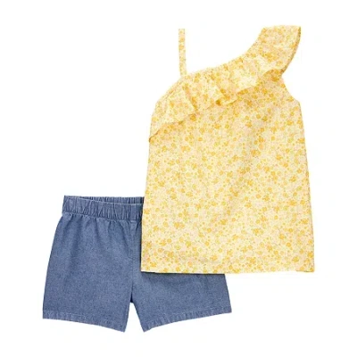 Carter's Little & Big Kid Girls 2-pc. Short Set In Yellow
