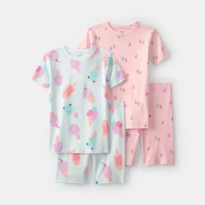 Carter's Little & Big Kid Girls 4-pc. Pajama Set In Multi