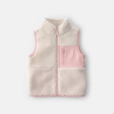 Carter's Little & Big Kid Girls Fleece Vest In White