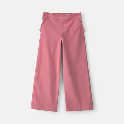 Carter's Little & Big Kid Girls Mid Rise Wide Leg Regular Fit Corduroy Pant In Pink