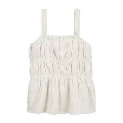 Carter's Little & Big Kid Girls Square Neck Sleeveless Tank Top In Neutral
