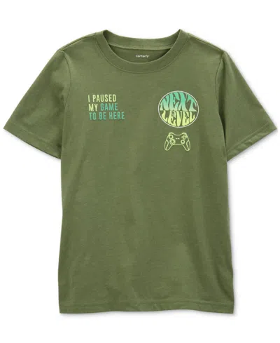 Carter's Kids' Little Boys And Big Boys Next Level Gamer T-shirt In Green
