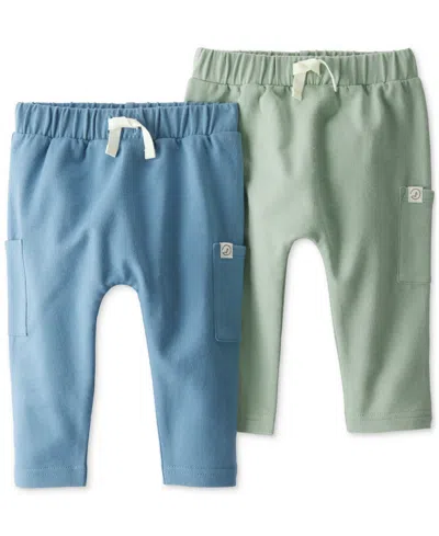 Carter's Little Planet By  Baby 2-pc. Organic Cotton Cotton French Terry Joggers Set In Teal,moss Green