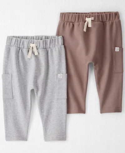 Carter's Little Planet By  Baby Boys 2-pack Organic French Terry Jogger Pants In Gray