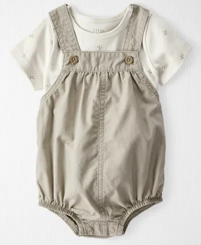 Carter's Little Planet By  Baby Boys 2-pc. Organic Cotton Top & Bubble Romper Set In Tan