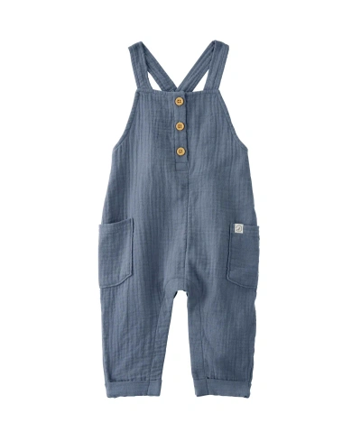 Carter's Little Planet By  Baby Boys And Baby Girls Organic Cotton Gauze Overalls In Blue