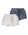 CARTER'S LITTLE PLANET BY CARTER'S BABY BOYS AND BABY GIRLS ORGANIC COTTON TEXTURED SHORTS, PACK OF 2
