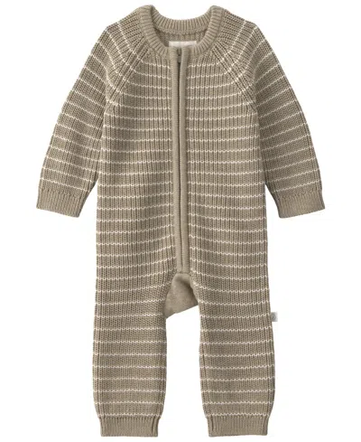 Carter's Little Planet By  Baby Boys' And Girls' Long-sleeve Sweater-knit Jumpsuit In Brown