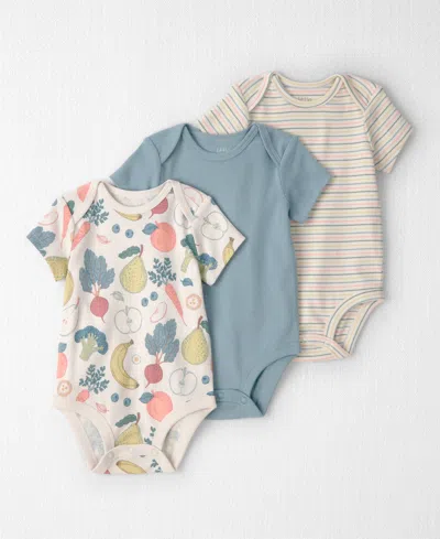 Carter's Little Planet By  Baby Boys' Or Baby Girls' Organic Cotton Veggie Fruit Print Round Neck Bod In Multi