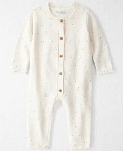 Carter's Little Planet By  Baby Boys Or Baby Girls Organic Pointelle Jumpsuit In White