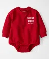 Carter's Little Planet By  Baby Boys Or Baby Girls Organic Silent Night Bubble Bodysuit In Red