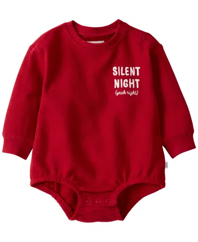 Carter's Little Planet By  Baby Boys' Or Baby Girls' Silent Night Long-sleeve Bodysuit In Burgundy