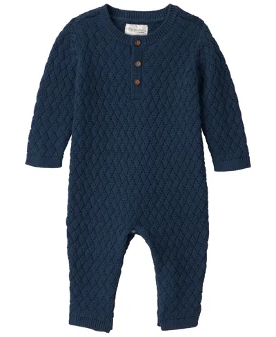 Carter's Little Planet By  Baby Boys' Or Baby Girls' Sweater-knit Long-sleeve Jumpsuit In Blue